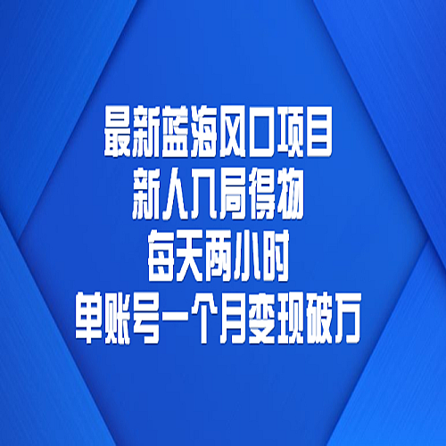 最新蓝海风口项目，新人入局得物，每天两小时，单账号一个月变现破万下载