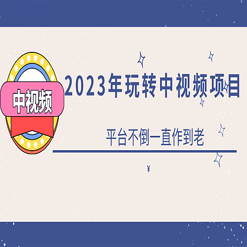 2023一心0基础玩转中视频项目：平台不倒，一直做到老下载