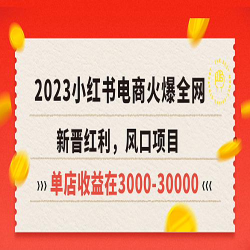 2023小红书电商火爆全网，新晋红利，风口项目，单店收益在3000-30000！下载