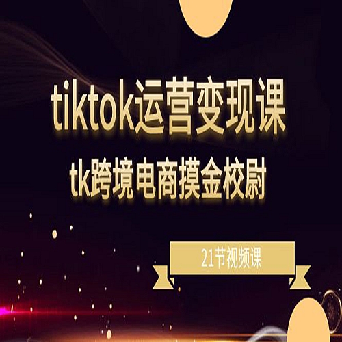 tiktok运营变现课，tk跨境电商摸金校尉（21节视频课）下载