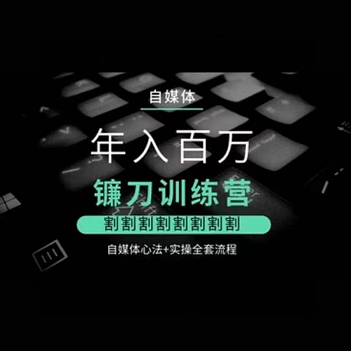 自媒体年入百万镰刀训练营，割割割割割割割割，自媒体心法+实操全套流程下载