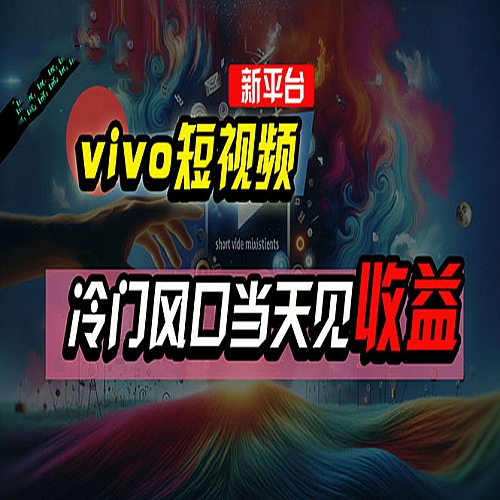 全新平台vivo短视频，新风口AI混剪无脑搬运，冷门风口当天见收益下载