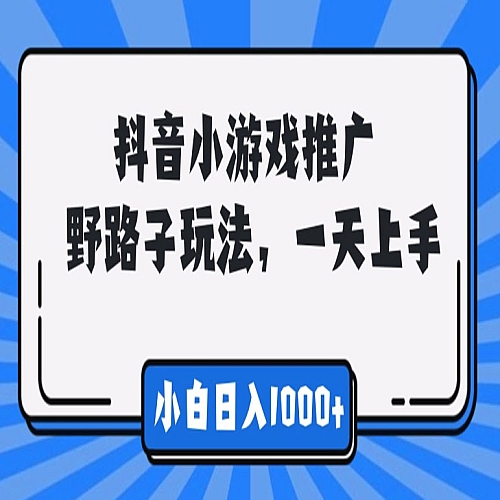 抖音小游戏推广，野路子玩法，无视抖音规则下载