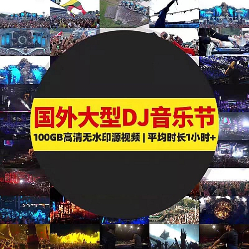 国外音乐节酒吧夜店DJ蹦迪高清短视频抖音快手自媒体热门剪辑素材下载