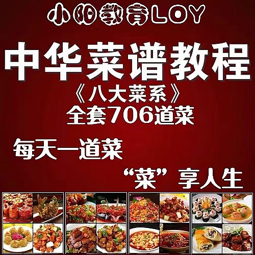 706道中国八大菜系烹饪菜谱大全家常菜学做菜视频教程教学厨师炒菜自学下载