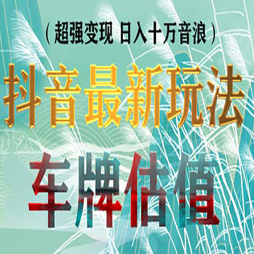 抖音最新无人直播变现直播车牌估值玩法项目 轻松日赚几百+【详细玩法教程】下载