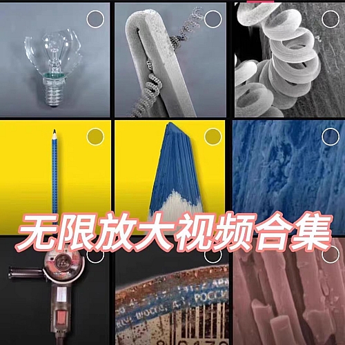 无限放大视频竖屏合集 490个视频 物件无限放大到微观 新奇解压下载