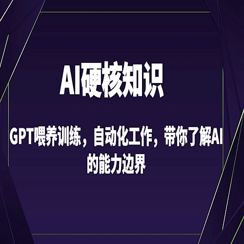 AI硬核知识-GPT喂养训练，自动化工作，带你了解AI的能力边界（10节课）下载