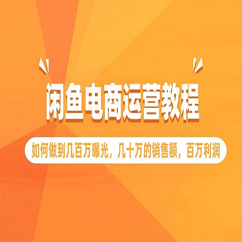 闲鱼电商运营教程：如何做到几百万曝光，几十万的销售额，百万利润下载