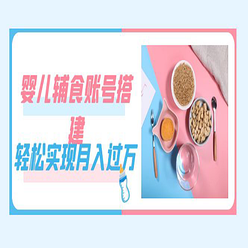婴儿辅食账号搭建，轻松实现月入过万（教程+素材）下载