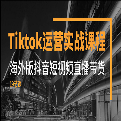 Tiktok运营实战课程，海外版抖音短视频直播带货（19节课）下载