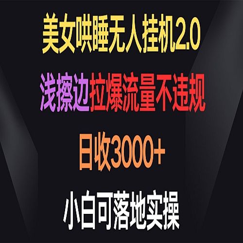 美女哄睡无人挂机2.0，浅擦边拉爆流量不违规下载