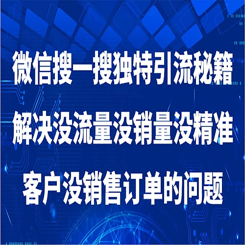 微信搜一搜暴力引流，解决没流量没销量没精准客户没销售订单的问题下载