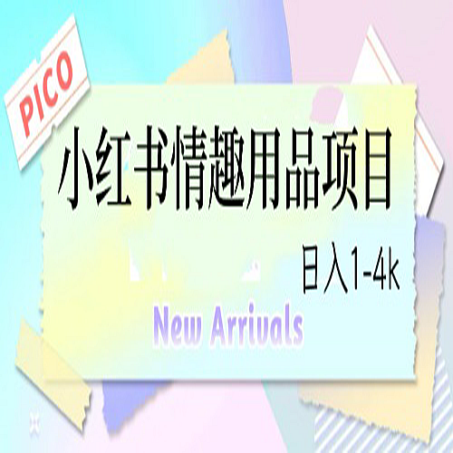 最新小红书情趣用品项目下载