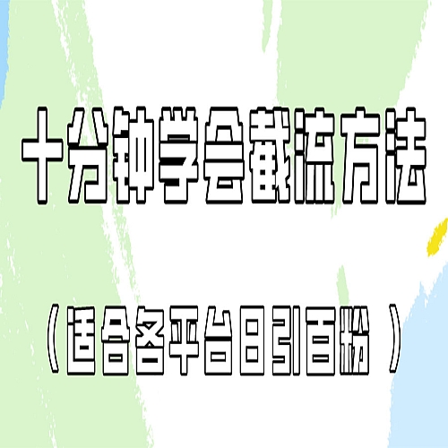 十分钟学会各大平台节流，矩阵日引几百创业粉（像素级教程）下载