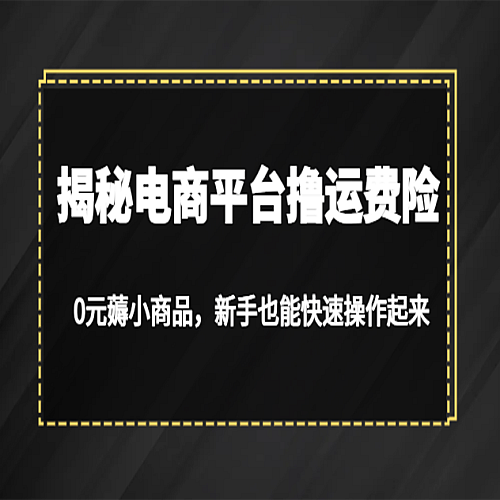 揭秘电商平台撸运费险，0元薅小商品，新手也能