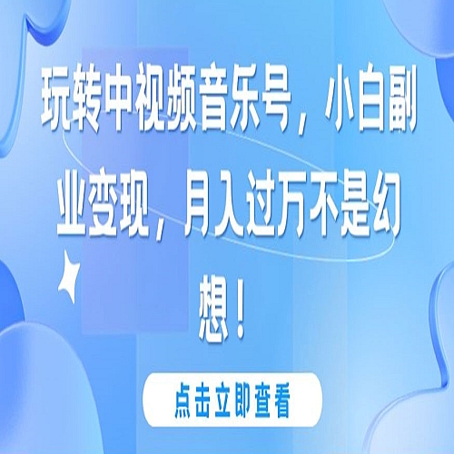 玩转中视频音乐号，小白副业变现，月入过万不是幻想下载